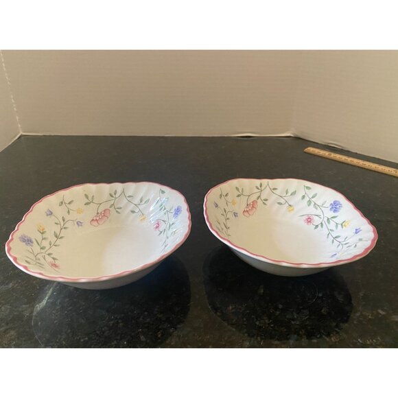 Johnson Brothers "Summer Chintz" 6 Inch Square Cereal Bowls, (Qty. 2), Japan - Picture 2 of 8